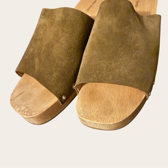 & other stories STUDDED SUEDE WOODEN CLOGS size 38 - Picture 7 of 9